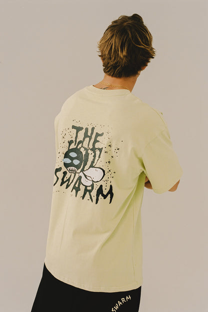THE SWARM DC SHOES X GRIMEY RAW HONEY REGULAR TEE LIME