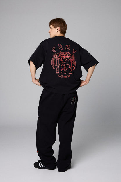 SAMPANS THE LORDS BOXY TEE BLACK