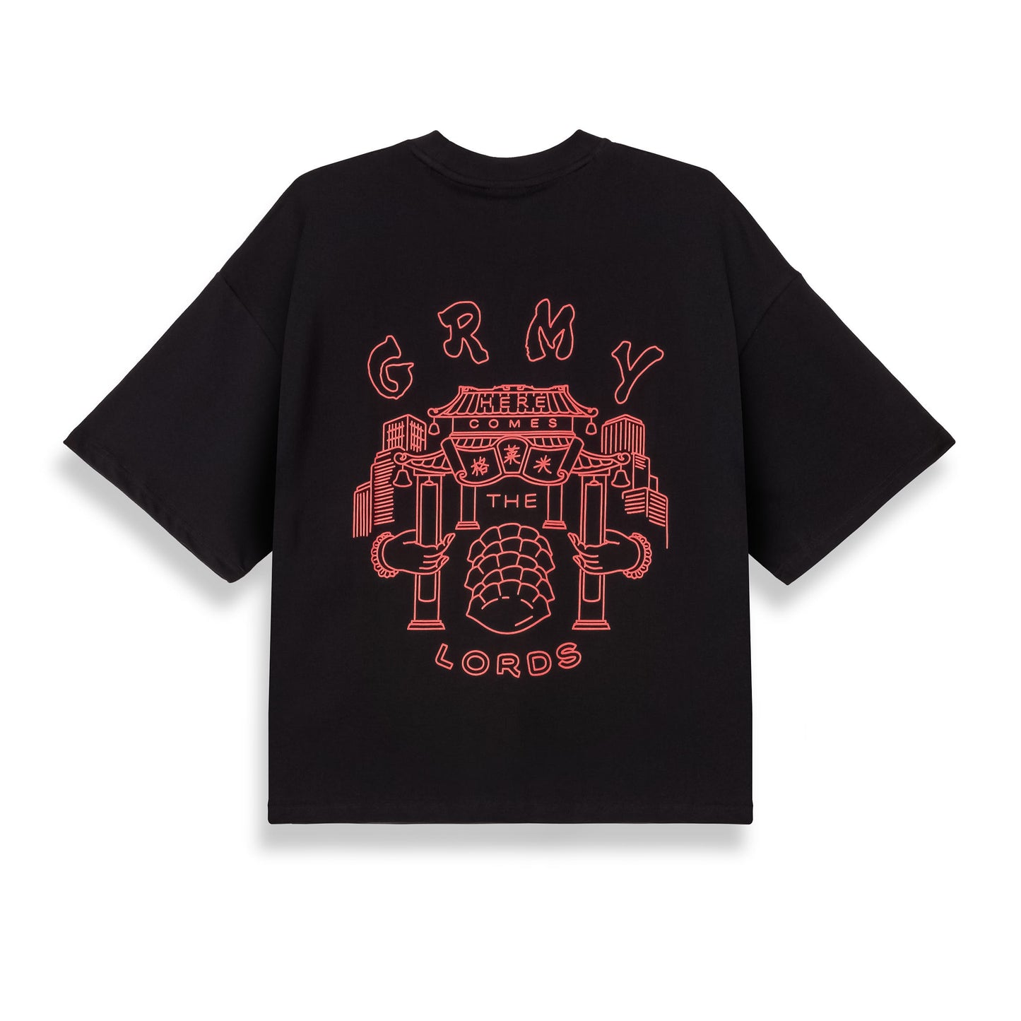 SAMPANS THE LORDS BOXY TEE BLACK