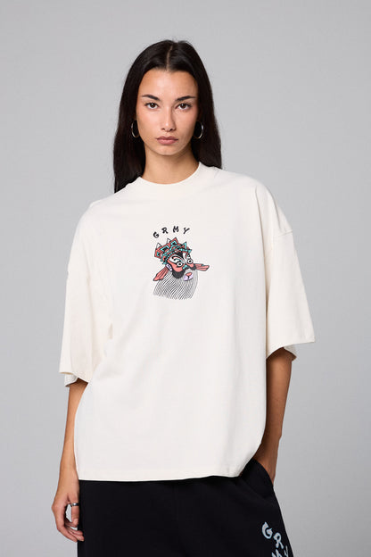 SAMPANS BOXY TEE OFF WHITE