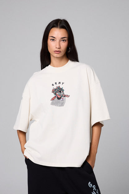 SAMPANS BOXY TEE OFF WHITE