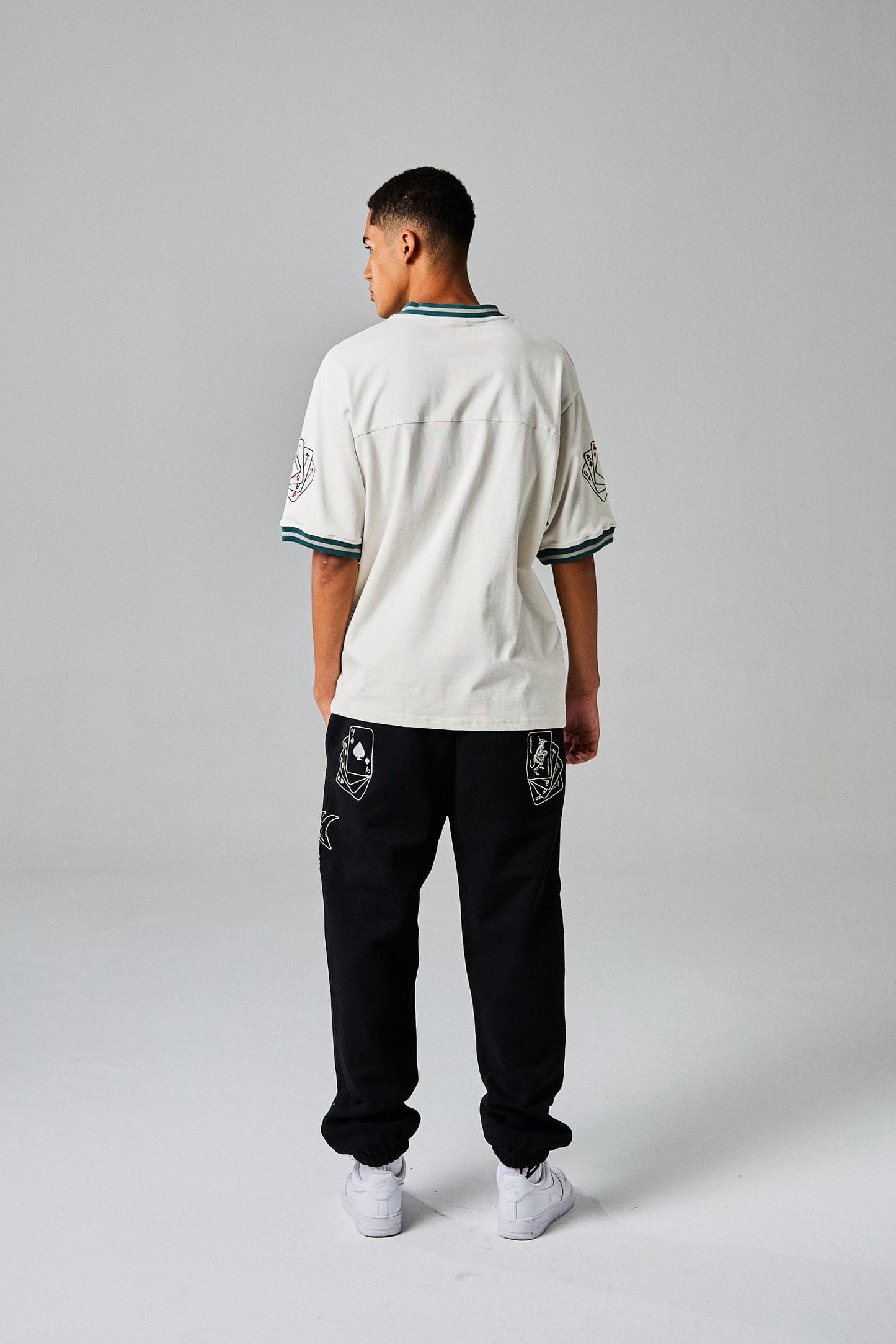 DEEPER V NECK OVERSIZE TEE OFF WHITE