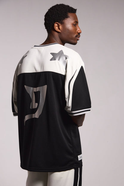 INFAMOUS DEEPER V NECK OVERSIZE TEE BLACK