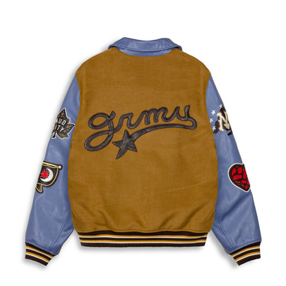 MUD'S THE RESIDENCE BASEBALL JACKET BROWN