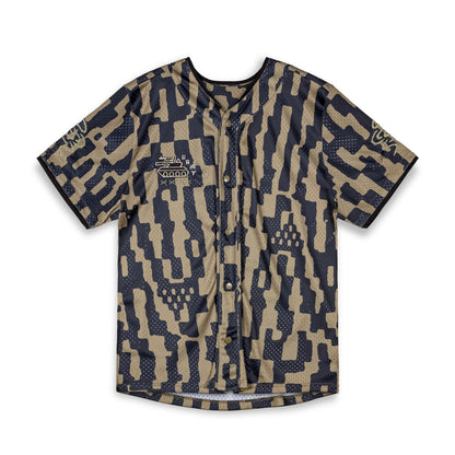 LUCKY DRAGON MESH BASEBALL JERSEY BLACK