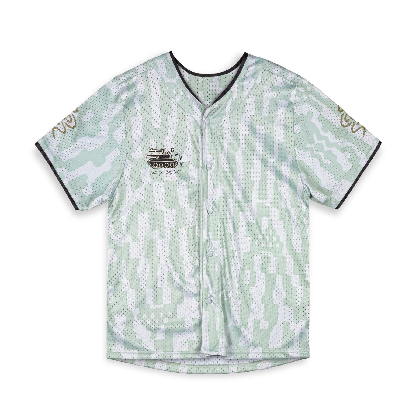 LUCKY DRAGON MESH BASEBALL JERSEY WHITE