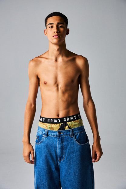 FOLLOW THE DOLLAR BOXERS SHORTS BROWN CAMO