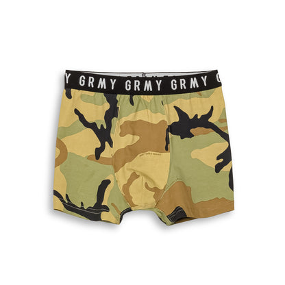 FOLLOW THE DOLLAR BOXERS SHORTS BROWN CAMO