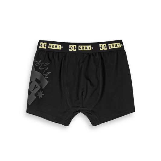 THE SWARM DC SHOES X GRIMEY BOXER SHORTS BLACK