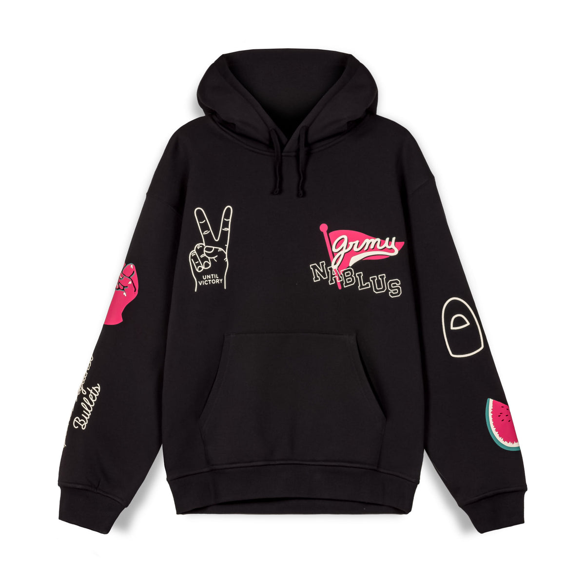 Grimey Nablus Vintage Hoodie Black. 70% Cotton / 30% Polyester 