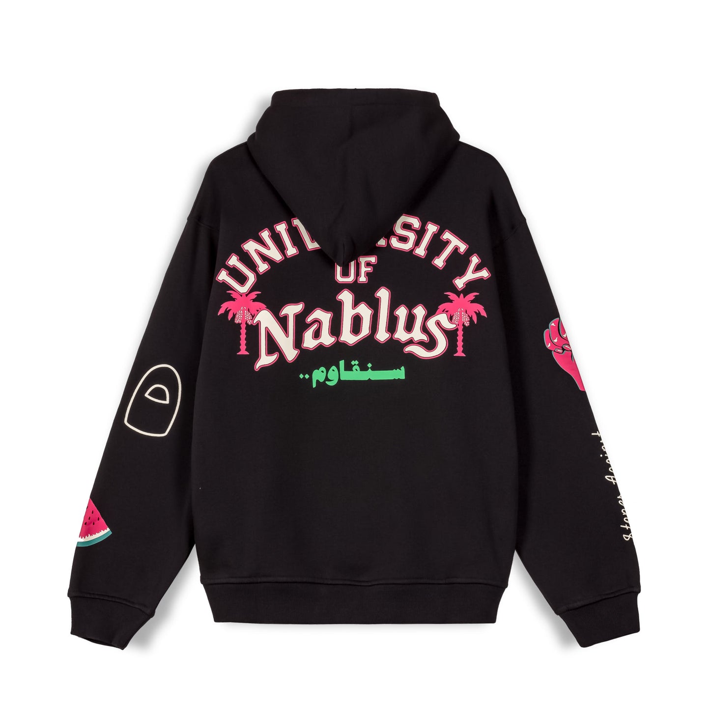 NABLUS VINTAGE HOODIE BLACK