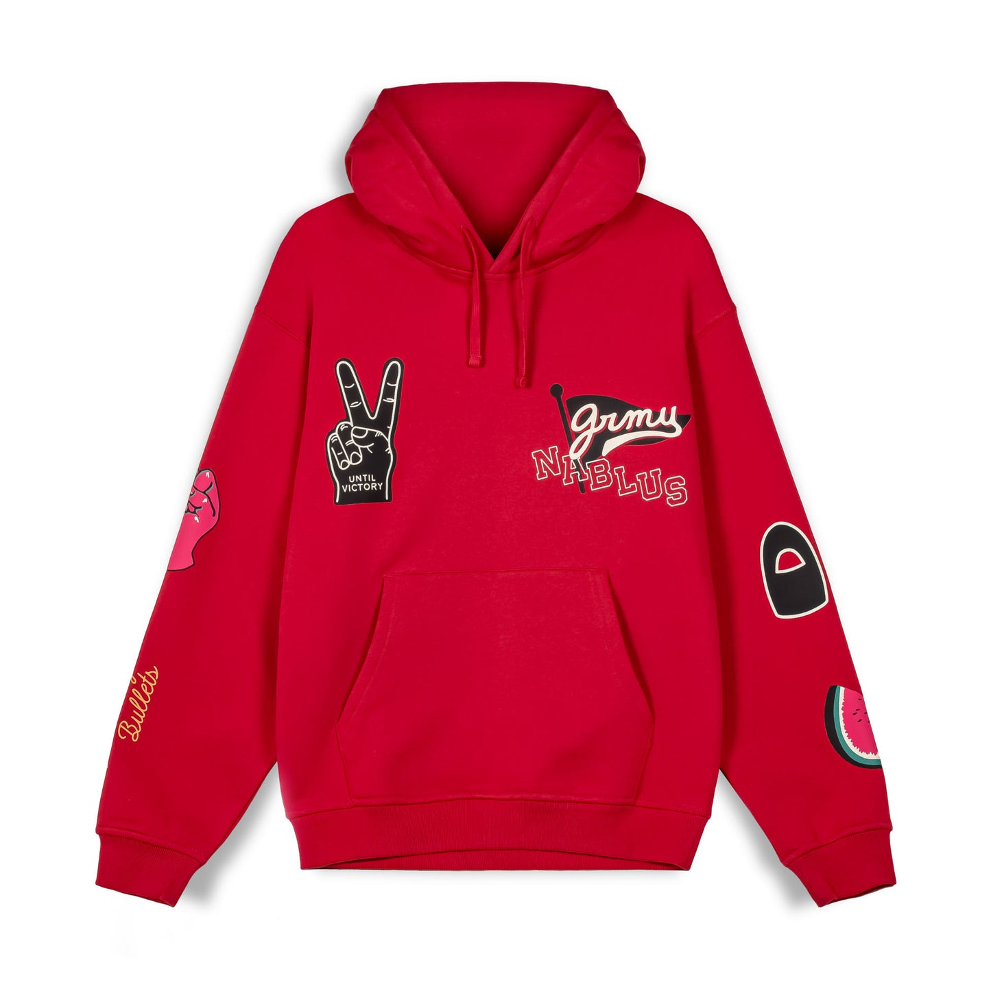 NABLUS VINTAGE HOODIE DARK RED