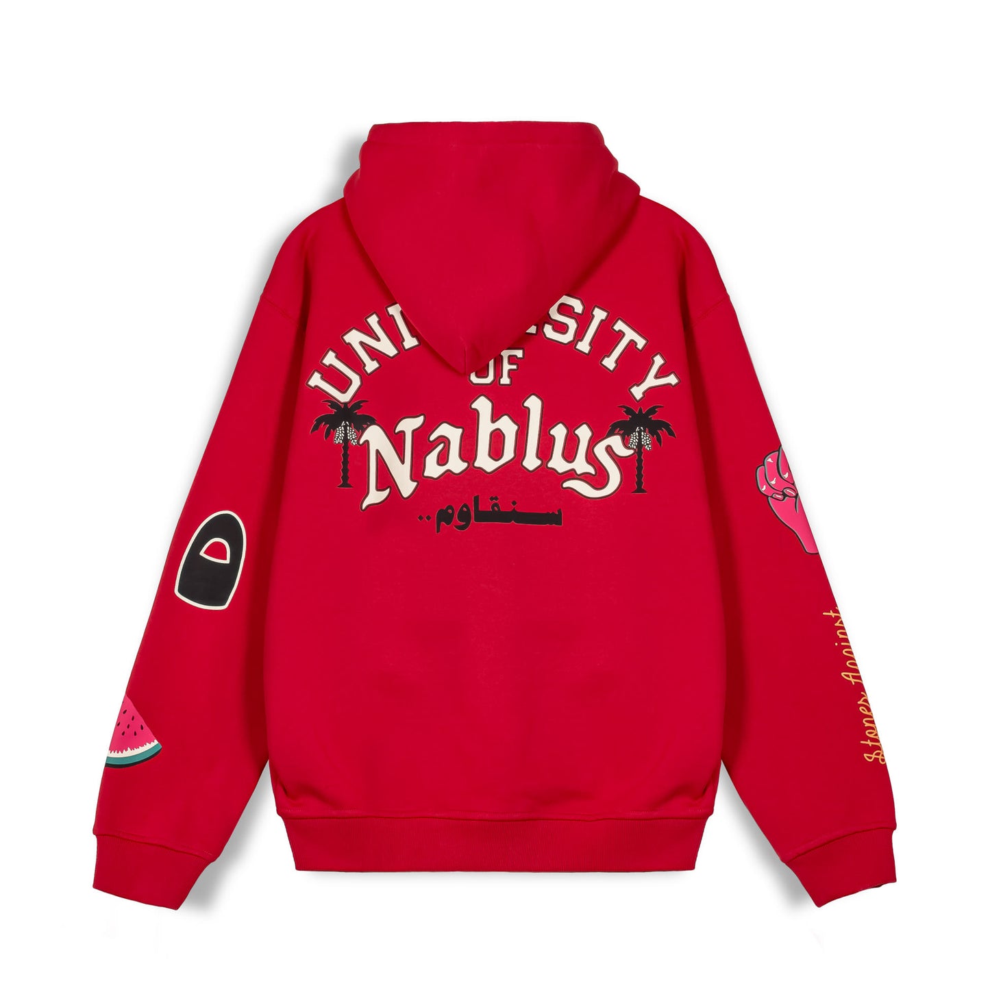 NABLUS VINTAGE HOODIE DARK RED