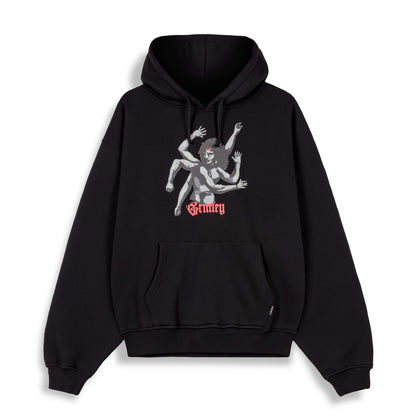 SAOIRSE DIVINE COUNCIL VINTAGE HOODIE BLACK