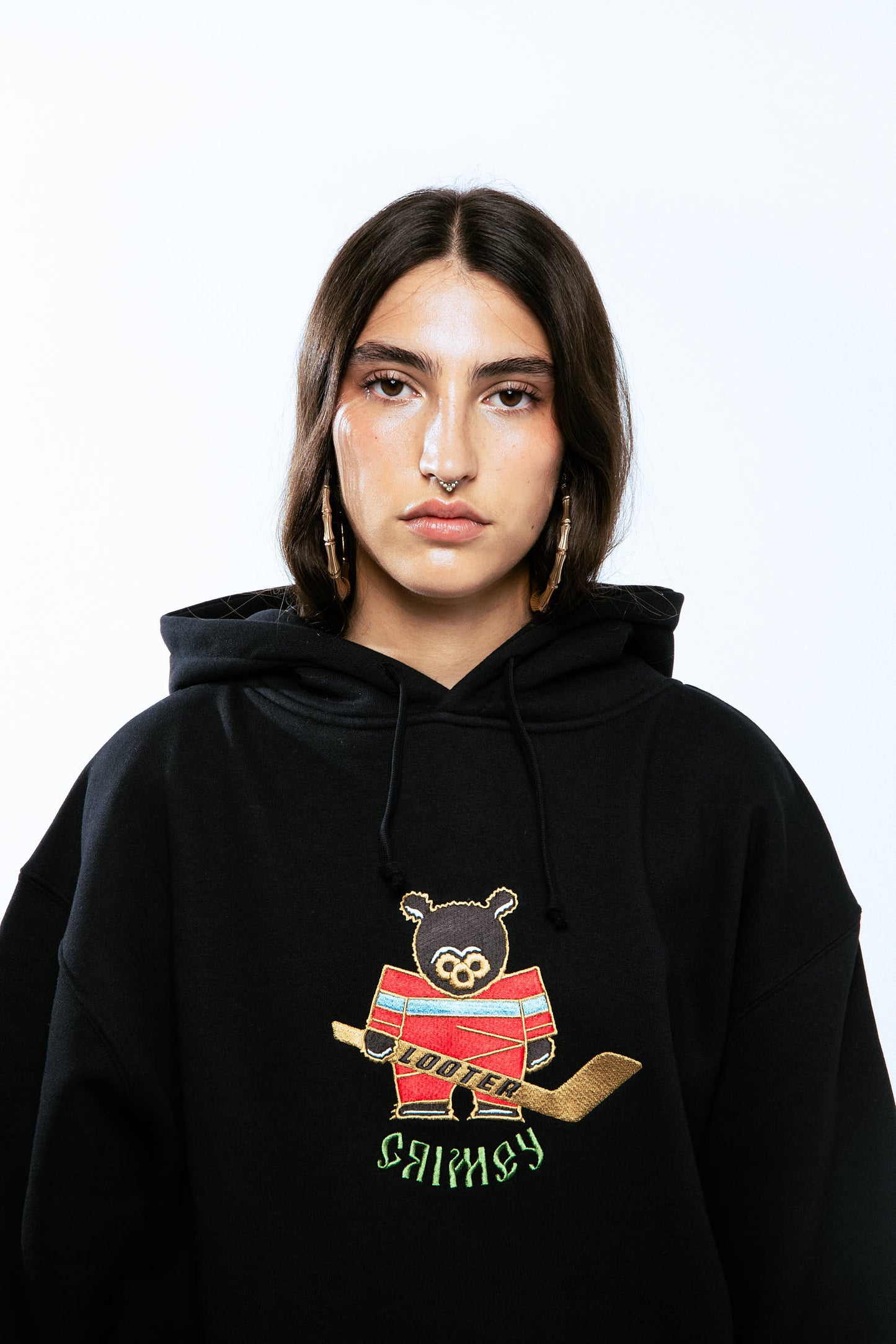 THE LOWER DEPTHS VINTAGE HOODIE BLACK