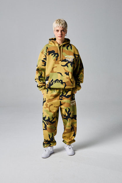 FOLLOW THE DOLLAR CAMO VINTAGE HOODIE BROWN CAMO