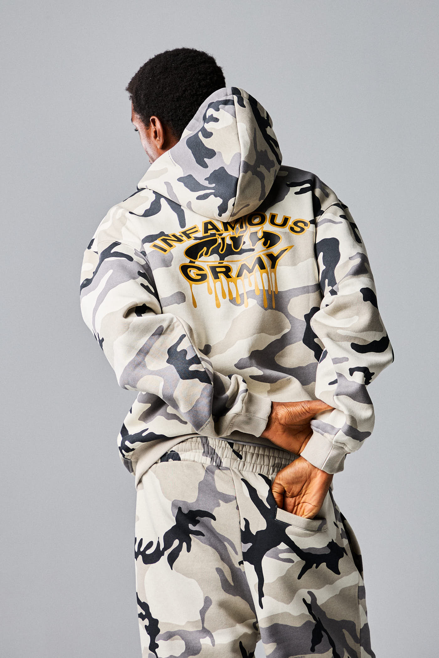 FOLLOW THE DOLLAR CAMO VINTAGE HOODIE WHITE CAMO