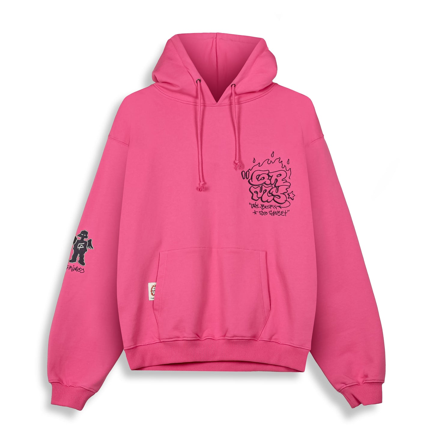 THE SHELTER BOXY HOODIE FUCSHIA