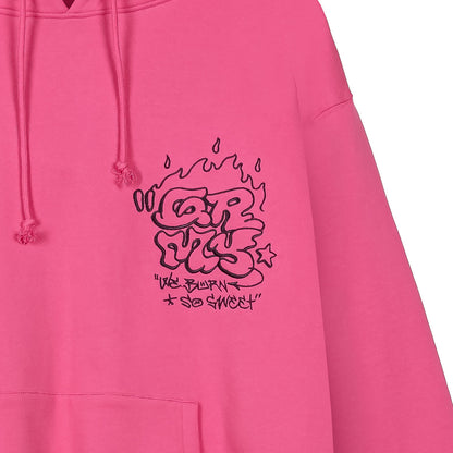 THE SHELTER BOXY HOODIE FUCSHIA
