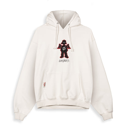 THE SHELTER WE BURN SO SWEET BOXY HOODIE OFF WHITE