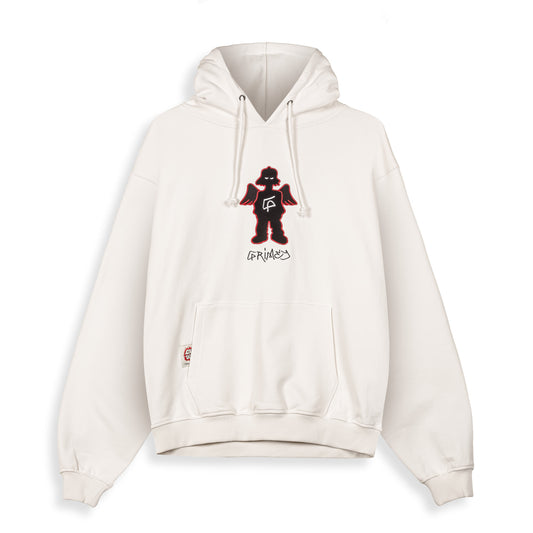 THE SHELTER WE BURN SO SWEET BOXY HOODIE OFF WHITE