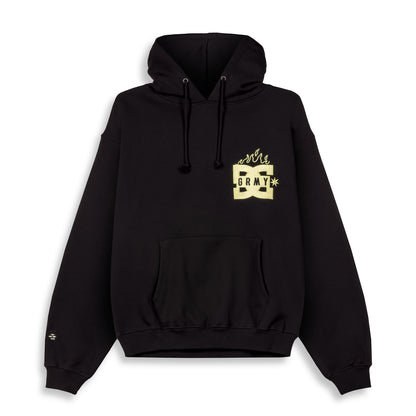 THE SWARM DC SHOES X GRIMEY BOXY HOODIE BLACK