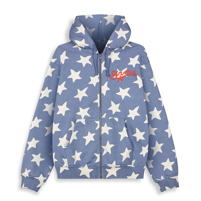 MUD'S THE RESIDENCE REGULAR ZIPPER HOODIE BLUE