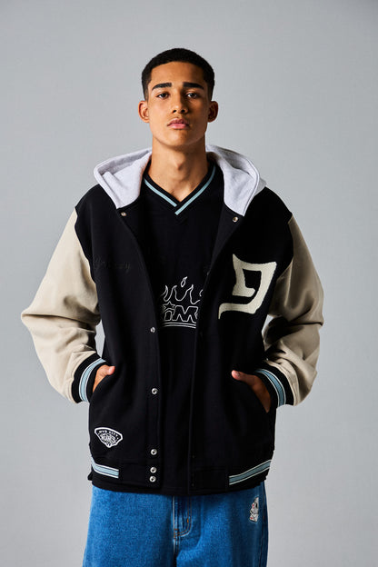 DEEPERFLEECE HEAVYWEIGHT HOODED JACKET BLACK