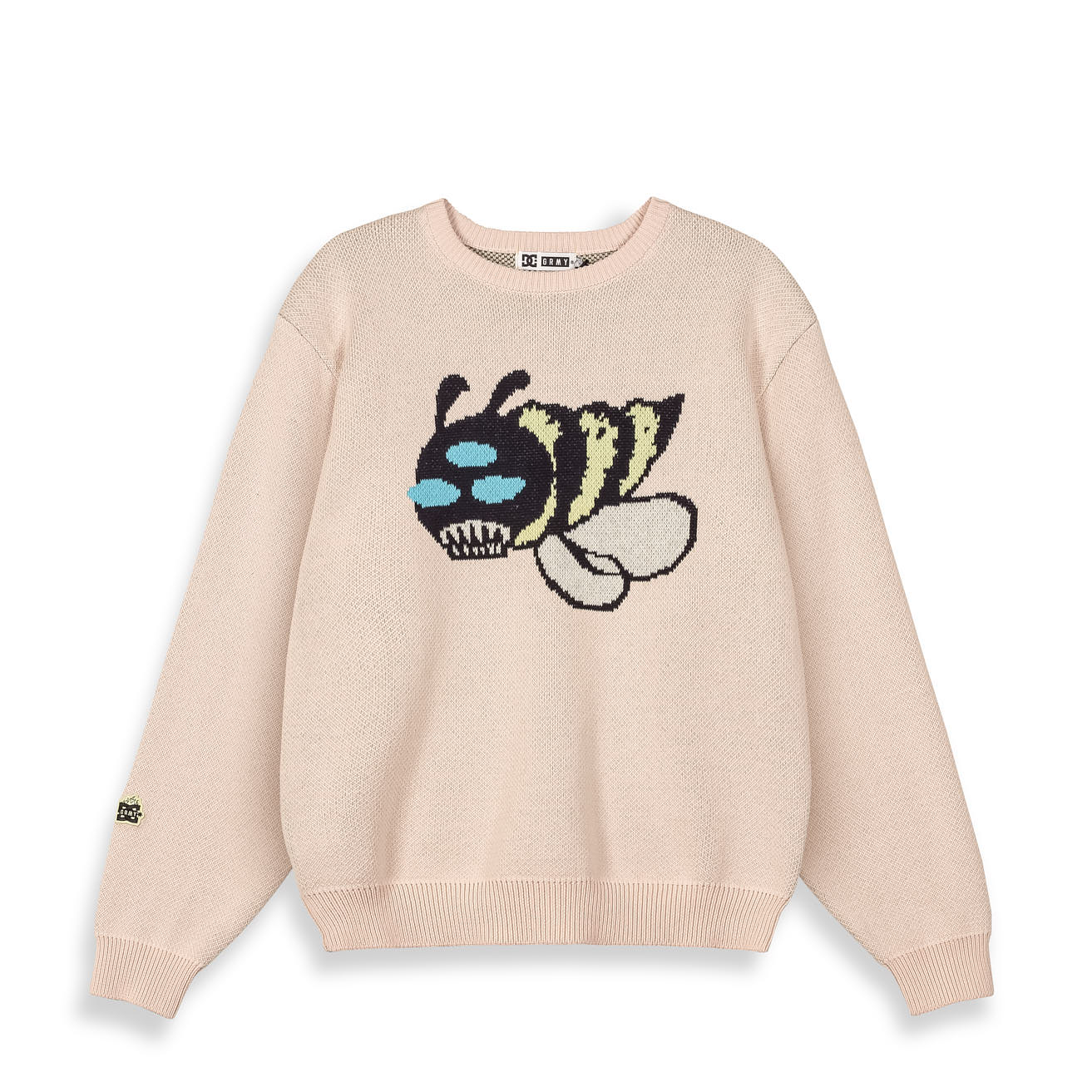 THE SWARM DC SHOES X GRIMEY RAW HONEY KNIT SWEATER PINK