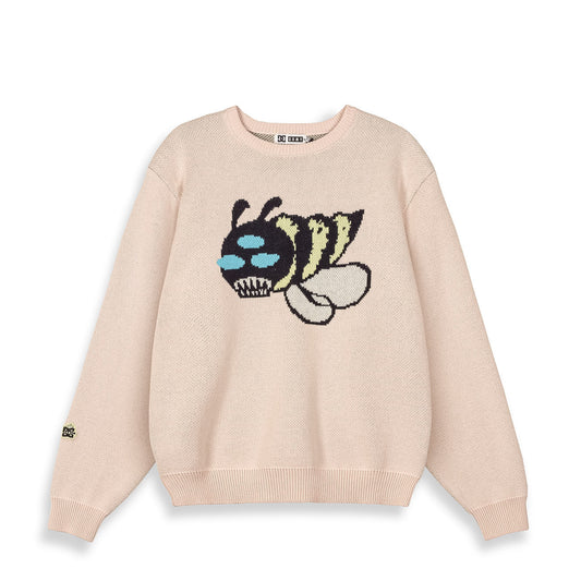 THE SWARM DC SHOES X GRIMEY RAW HONEY KNIT SWEATER PINK