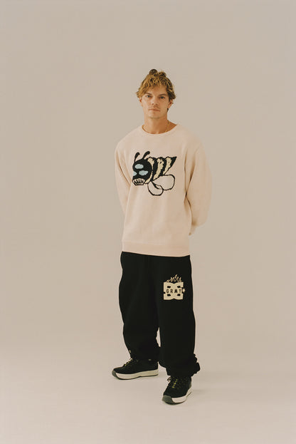 THE SWARM DC SHOES X GRIMEY RAW HONEY KNIT SWEATER PINK