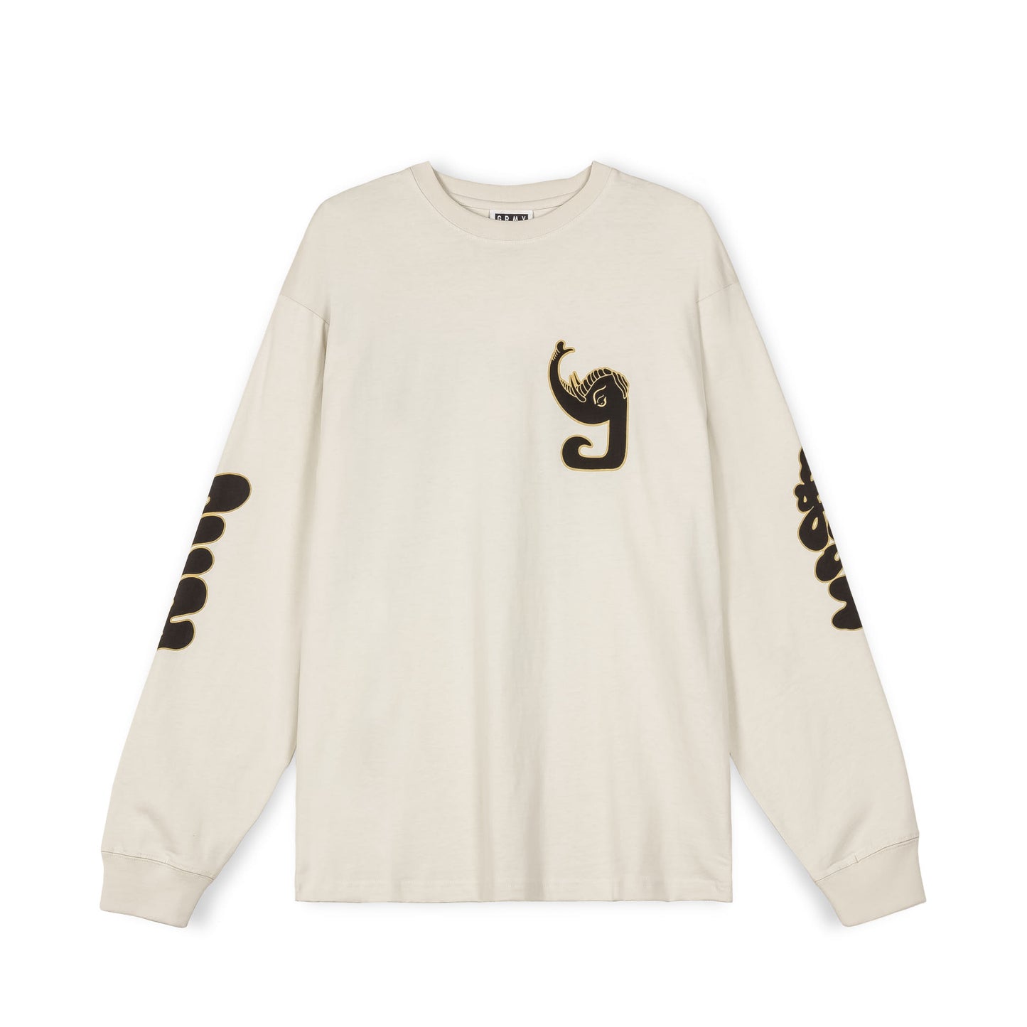 TUSKER TEMPLE LONG SLEEVE TEE WHITE