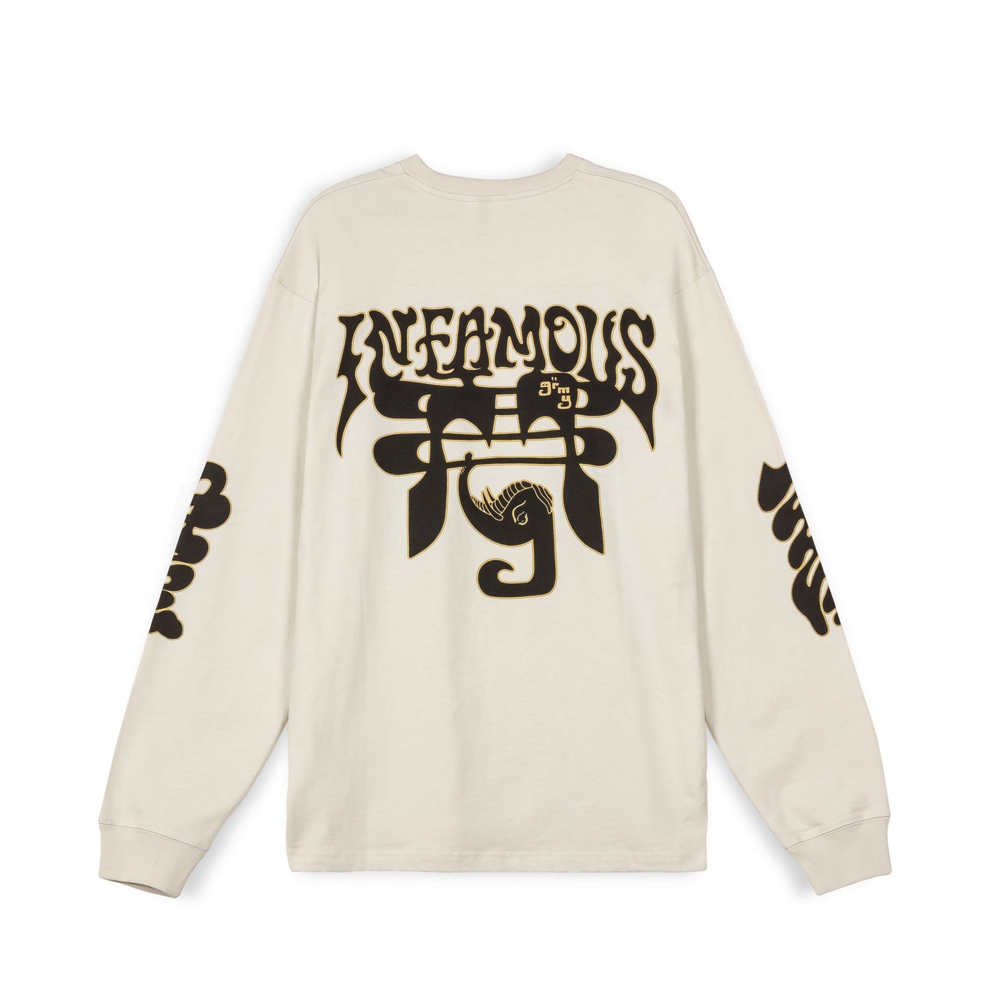 TUSKER TEMPLE LONG SLEEVE TEE WHITE