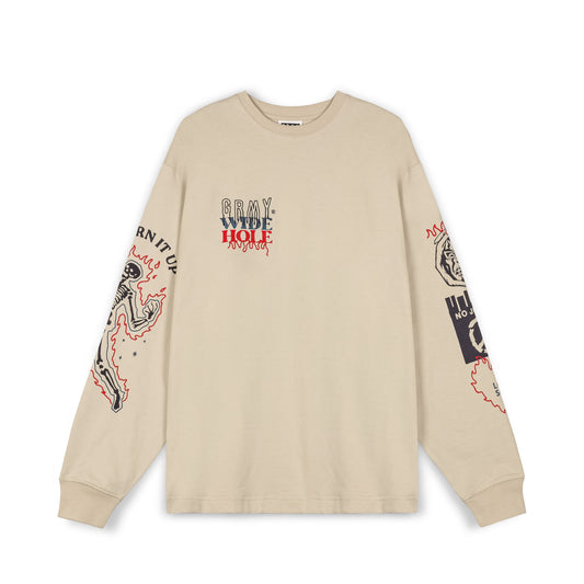 BACK AT YOU LONG SLEEVE TEE CREAM