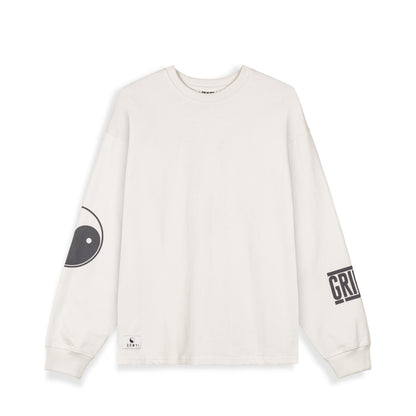 HIJACKER HEAVYWEIGHT LONG SLEEVE TEE OFF WHITE