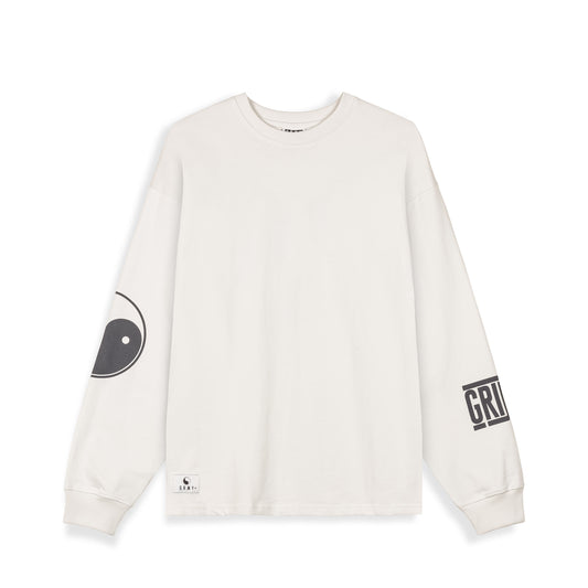 HIJACKER HEAVYWEIGHT LONG SLEEVE TEE OFF WHITE