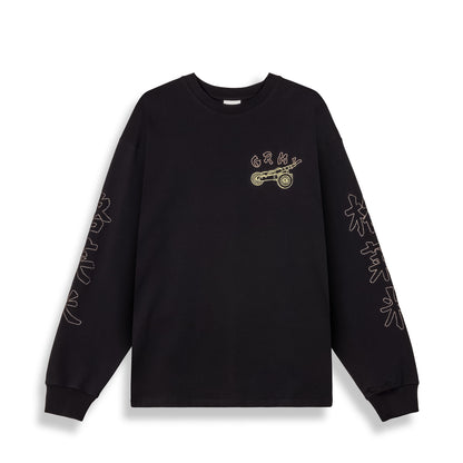SAMPANS LONG SLEEVE TEE BLACK