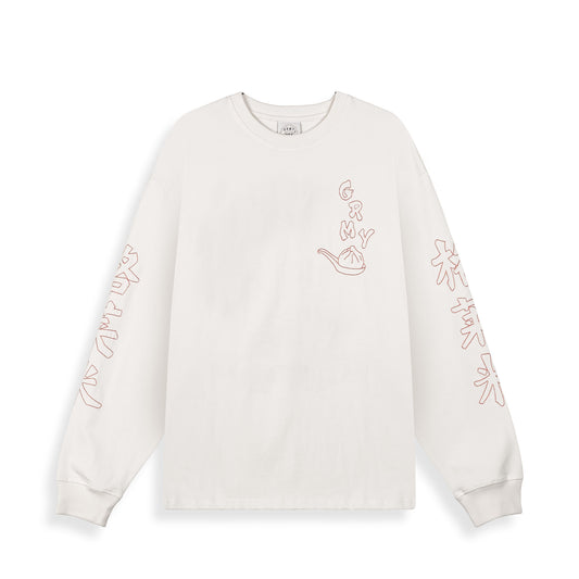 SAMPANS LORDS LONG SLEEVE TEE OFF WHITE