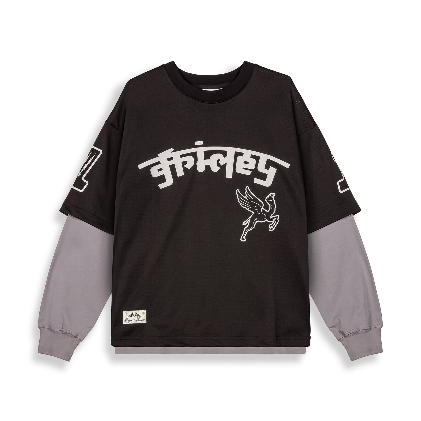 RACE WAR MESH LONG SLEEVE TEE BLACK
