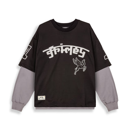 RACE WAR MESH LONG SLEEVE TEE BLACK
