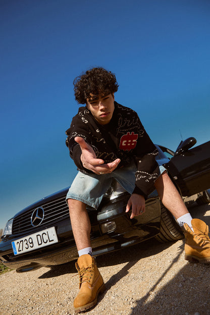 LONE HAND KNITTING CARDIGAN BLACK