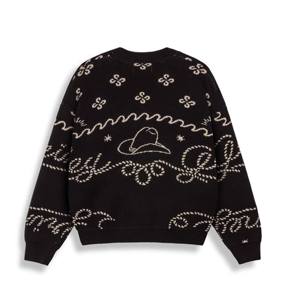 LONE HAND KNITTING CARDIGAN BLACK