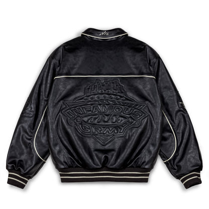 MADRID PU LEATHER JACKET BLACK