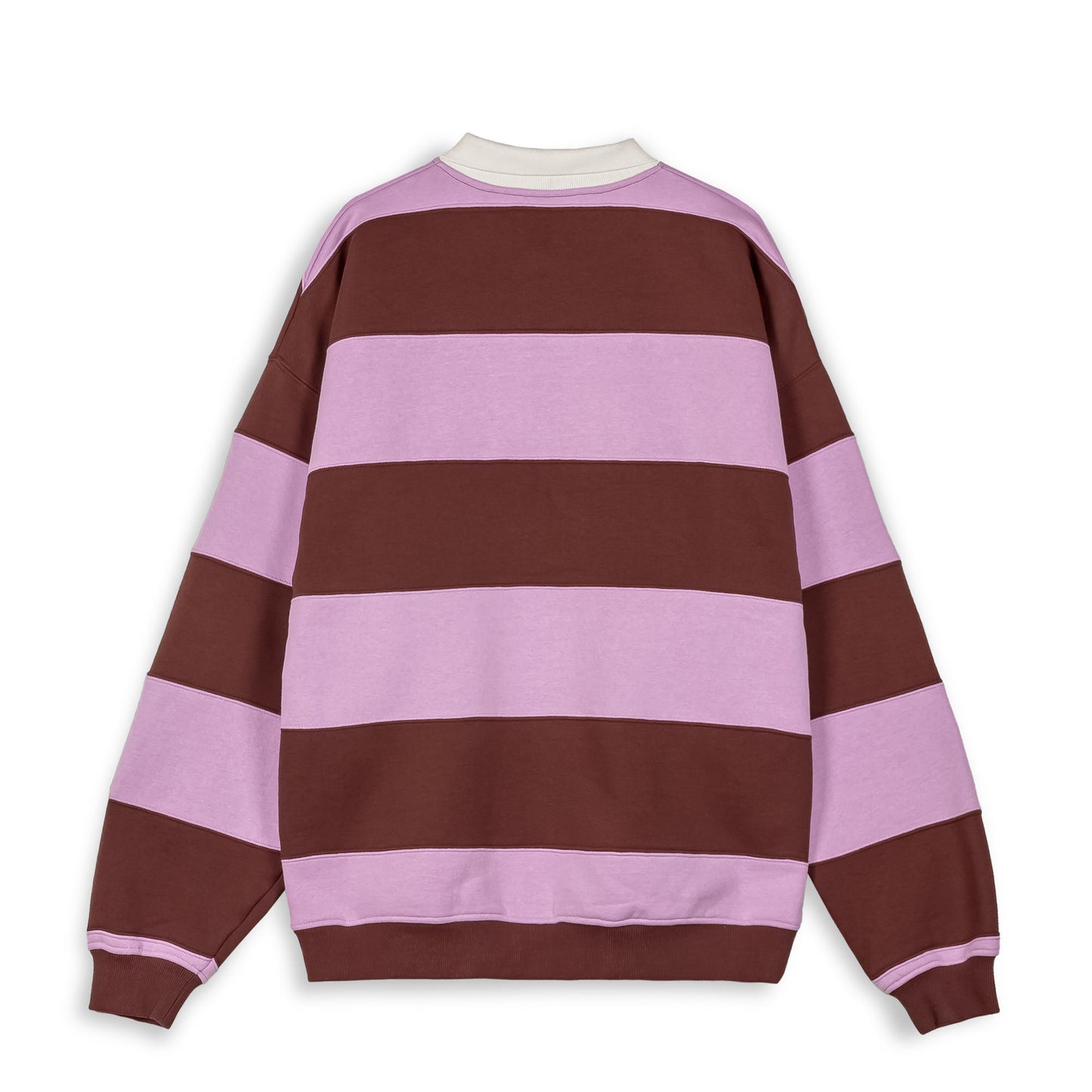 BLOODSUCKER STRIPES POLO SWEATSHIRT BROWN