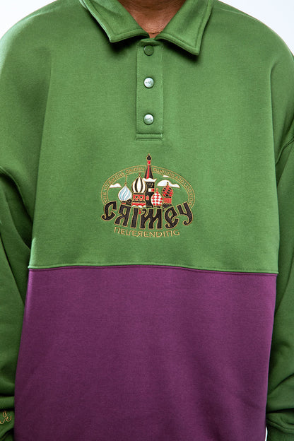 THE LOWER DEPTHS POLO SWEATSHIRT GREEN