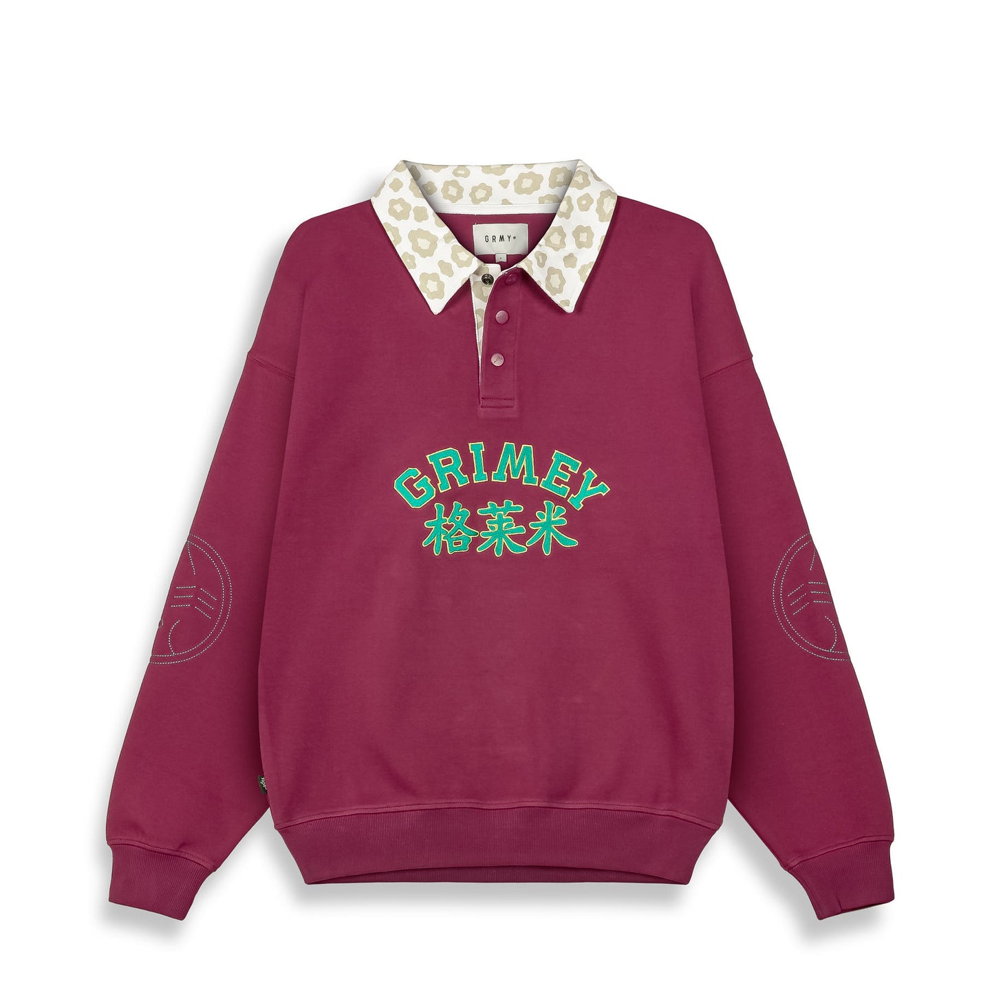 ROYAL PAW PIQUE POLO SWEATSHIRT WINE