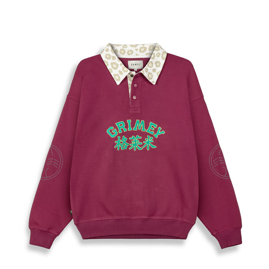 ROYAL PAW PIQUE POLO SWEATSHIRT WINE