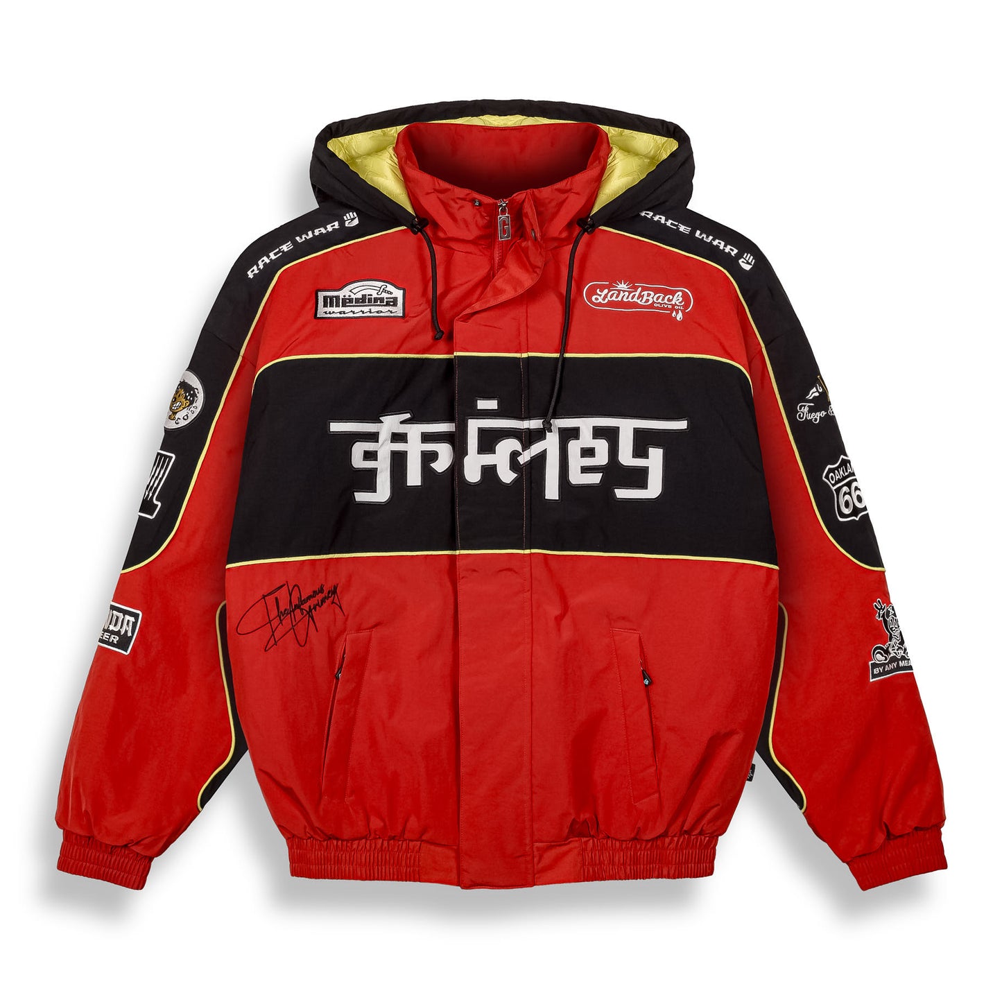 RACE WAR PULL OVER JACKET RED
