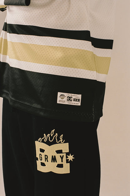 THE SWARM DC SHOES X GRIMEY BAGGY SWEATPANTS BLACK