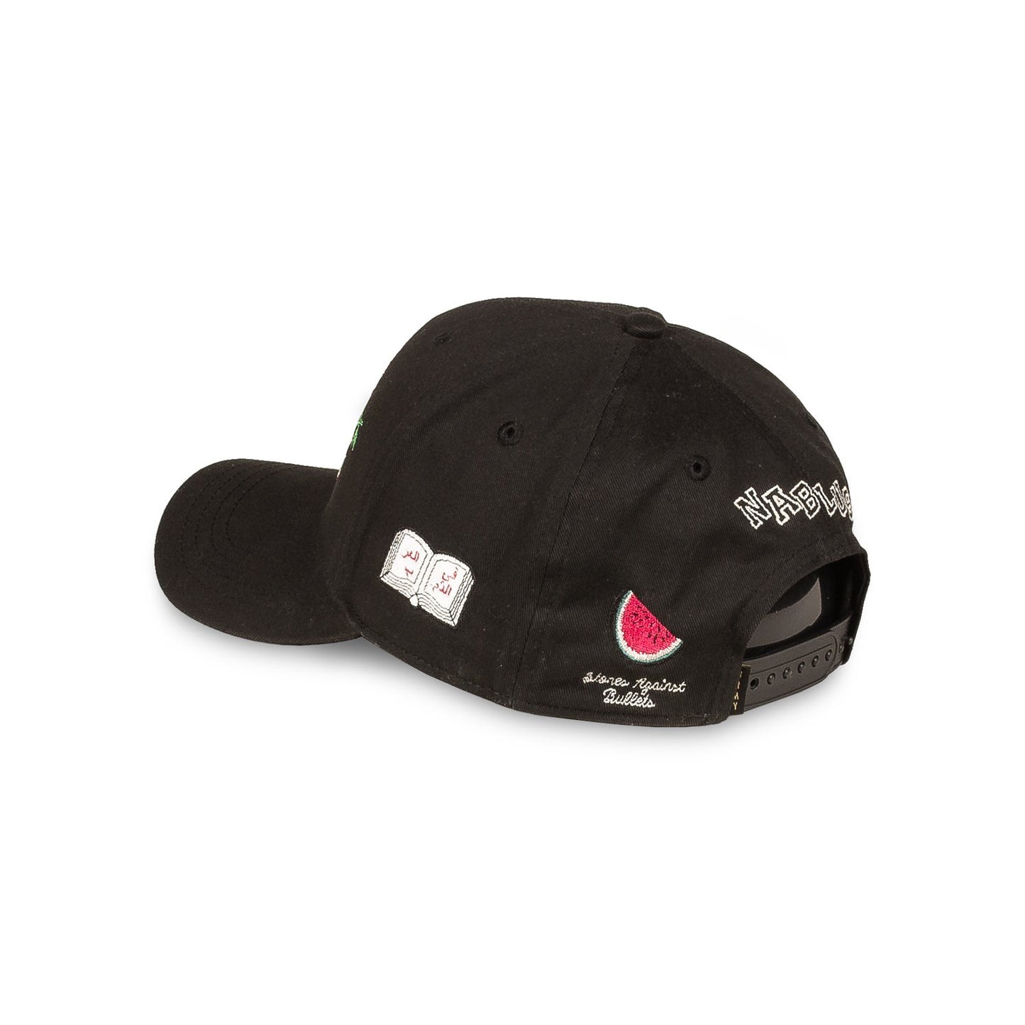 NABLUS CURVED VISOR SNAPBACK CAP BLACK